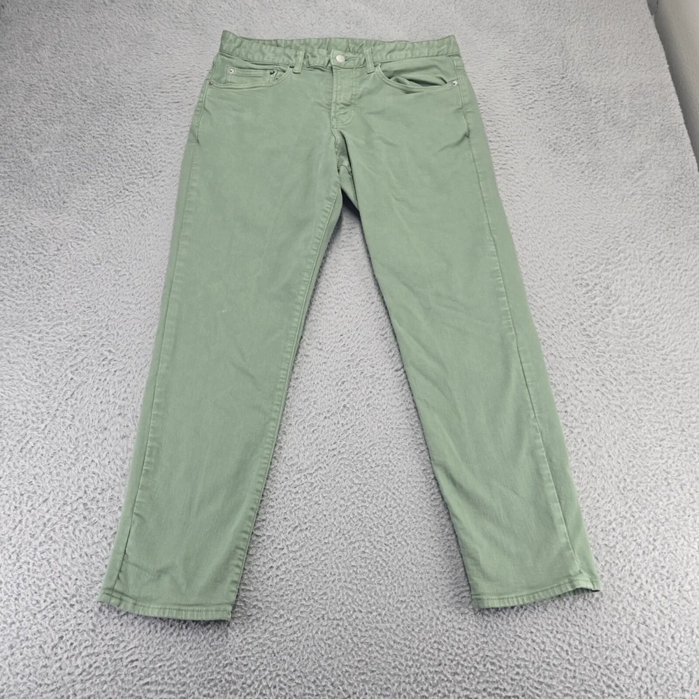 Bonobos Jeans Mens 33x30 Green Straight Leg Mid Rise Five Pocket Denim American